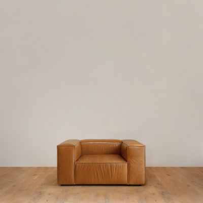 알플라 MR5 1인 양팔 가죽소파 암체어