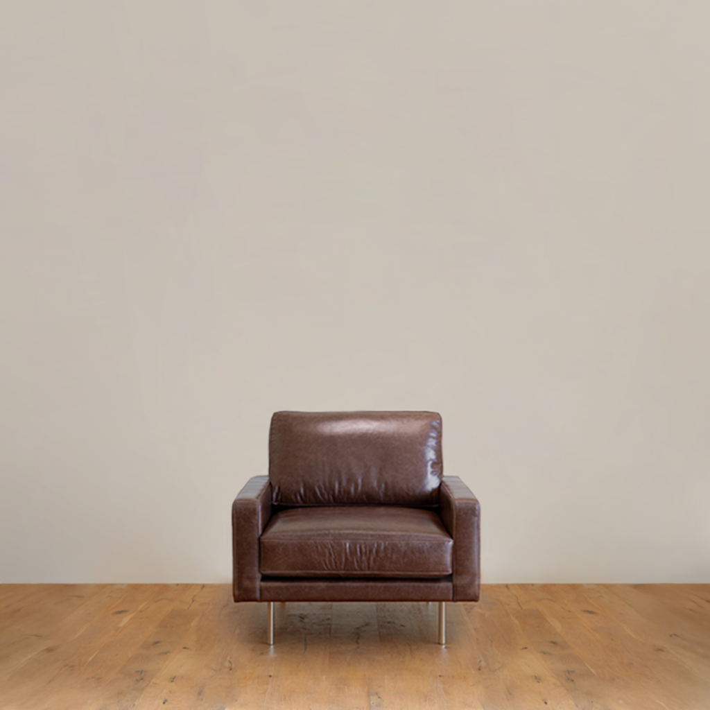 알플라 MR6 1인 양팔 가죽소파 암체어