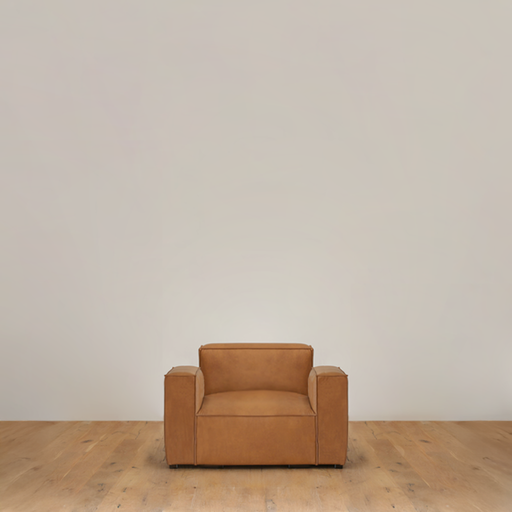 알플라 MR7 1인 양팔 가죽소파 암체어