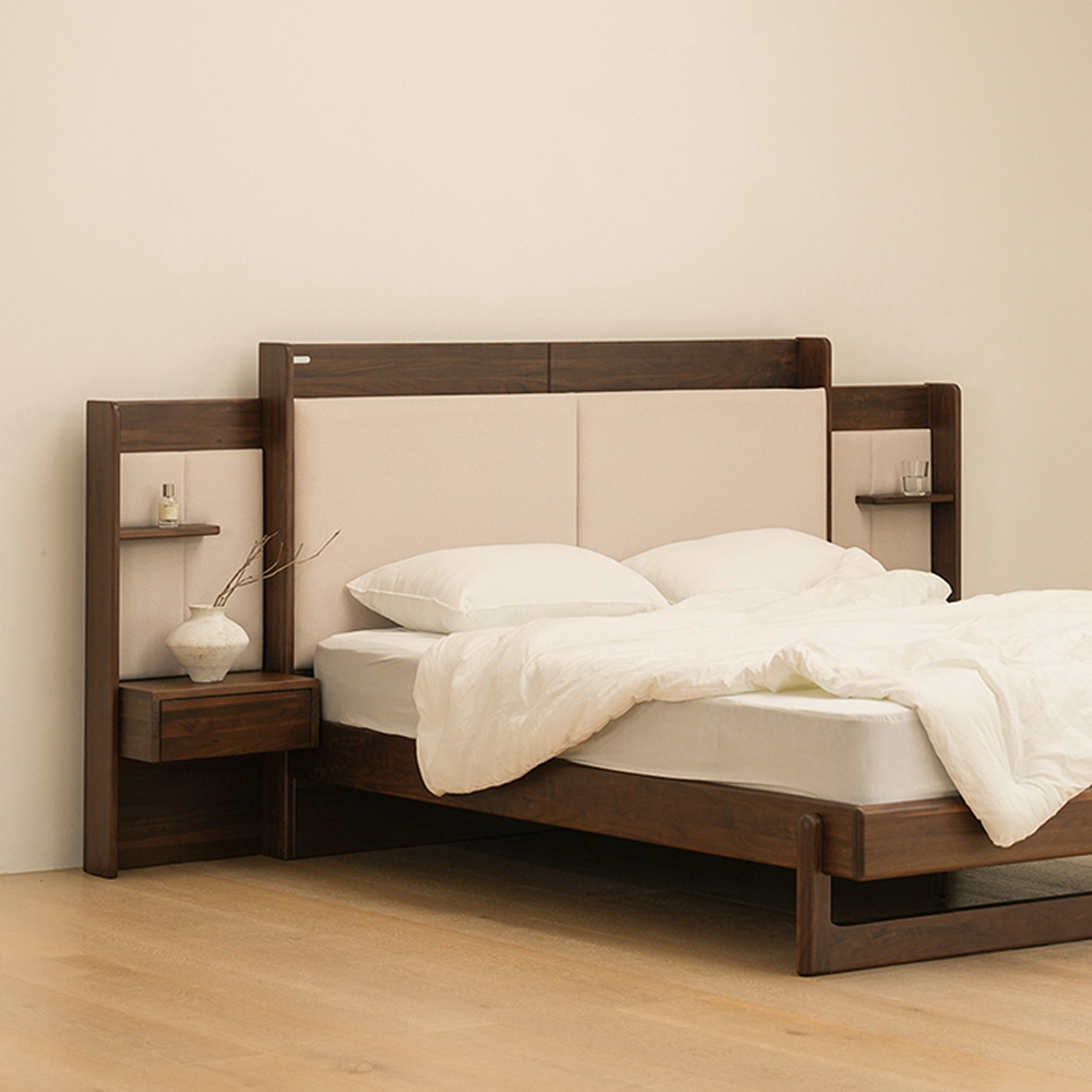 (2월특가) 라미에스 사하라 원목 수납 호텔 침대프레임 K LK (-2/16)