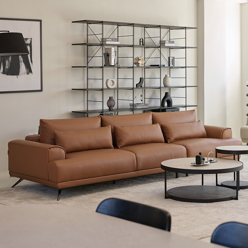 (2월특가) [파찌홈] 솔렌느 4인용 리프트업 가죽 소파 2colors