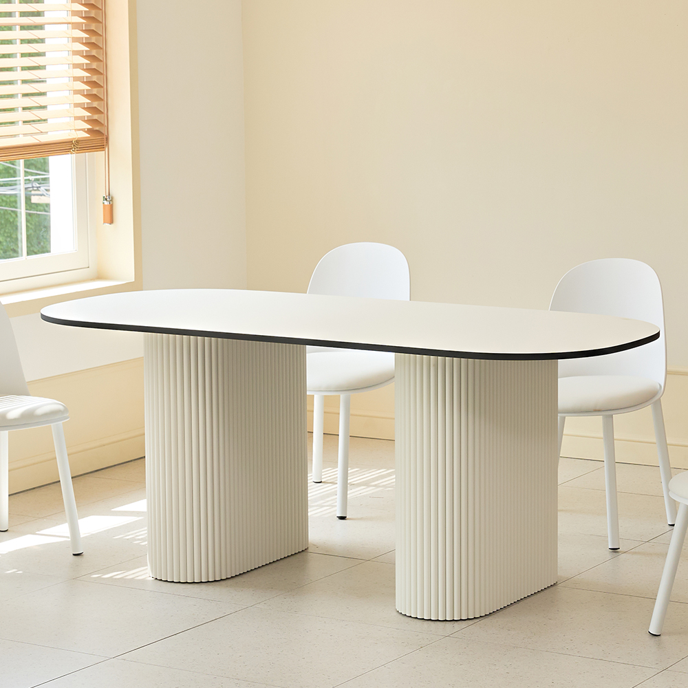 탄스 페닉스 템바보드 룽고 1800 TE 화이트 테이블