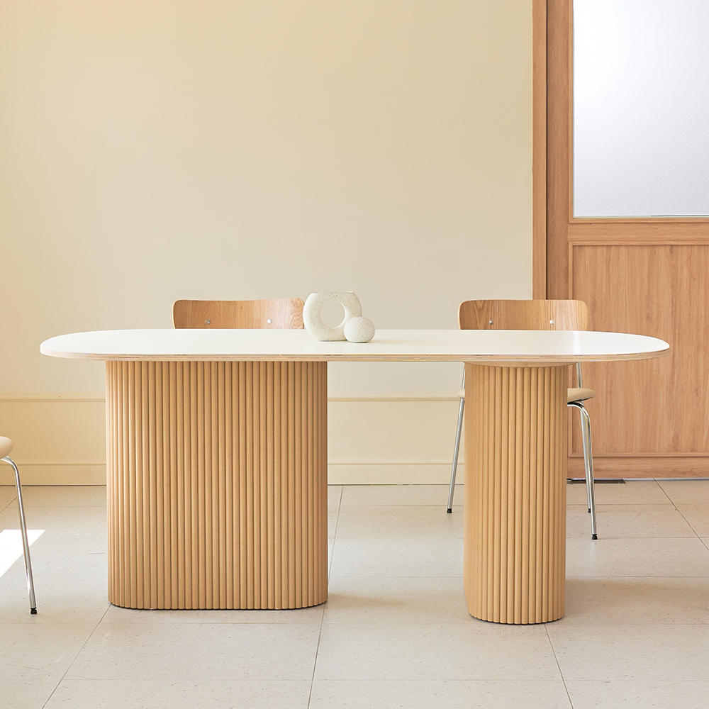 탄스 페닉스 템바보드 룽고 1800 TE 내추럴 테이블