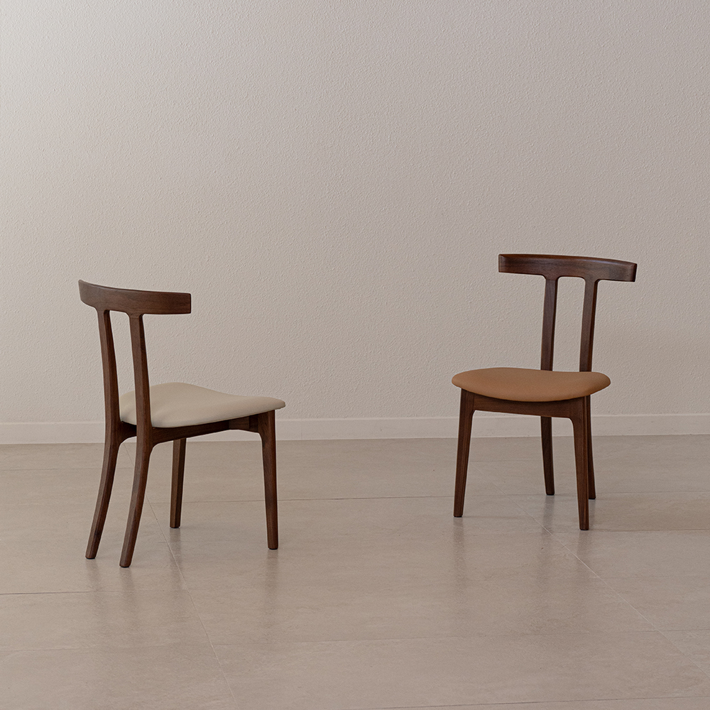 헨지디자인 퓨어 체어 (아이보리/브라운)