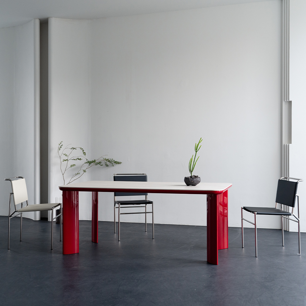 (2월특가) 헨지디자인 비노 그랑 딥 레드 스퀘어 세라믹 테이블 (-3/3)