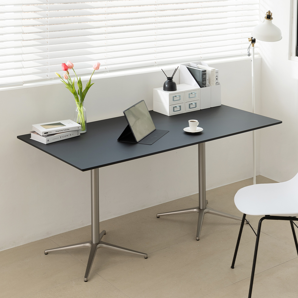 (4월특가) 탄스 페닉스 라르고 블랙우드 테이블 (1600X800 사각) (-4/30)