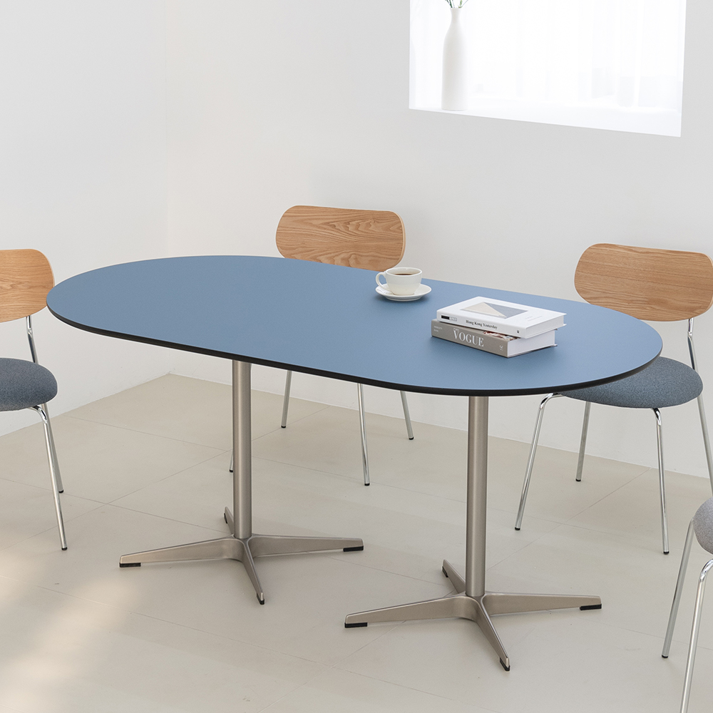 (4월특가) 탄스 페닉스 라르고 블랙우드 테이블 (1700X900 원형) (-4/30)