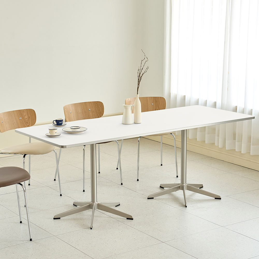 (4월특가) 탄스 HPL 라르고 실버엣지 테이블 (2000X800) (-4/30)