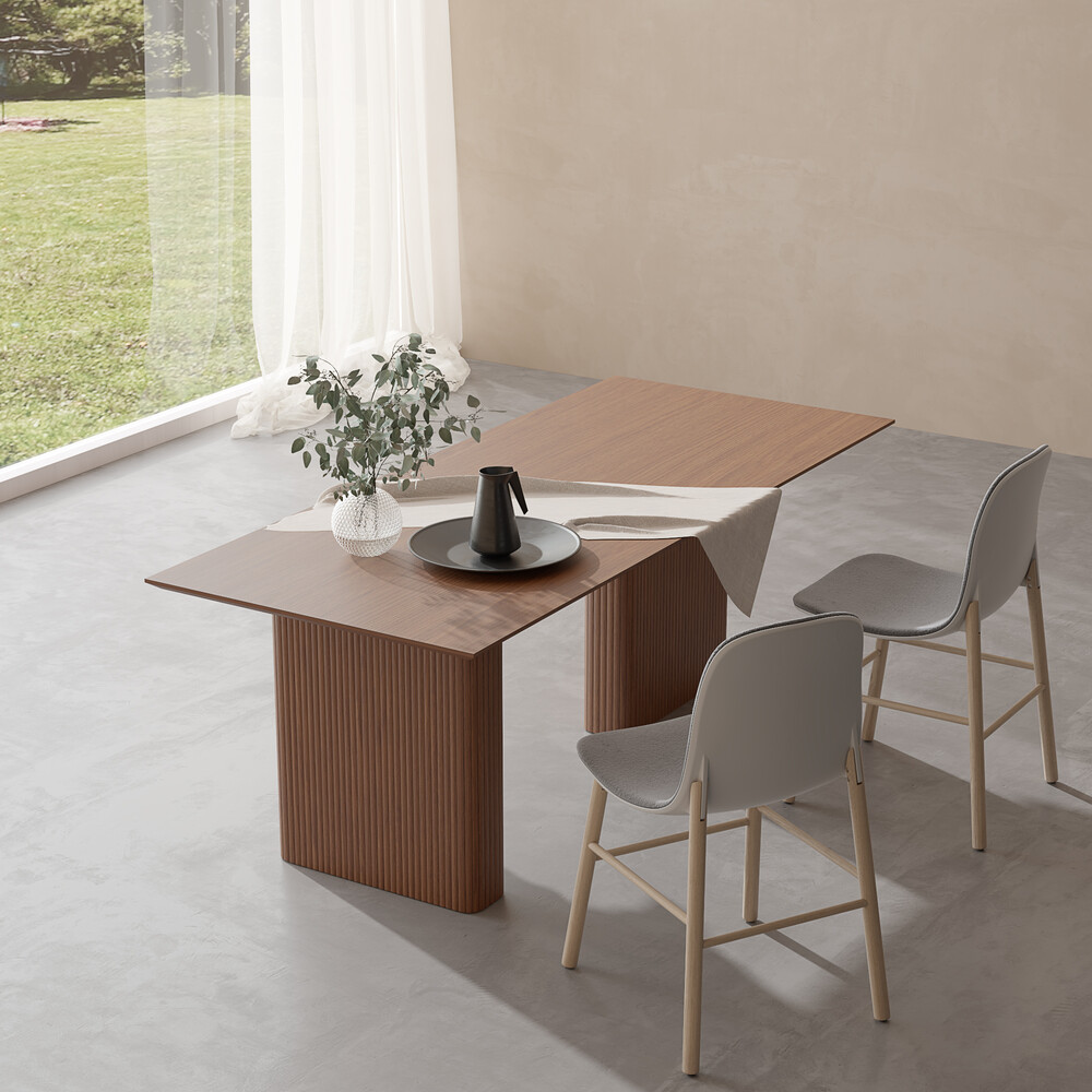 헨지디자인 네오 사각 월넛 다이닝 테이블