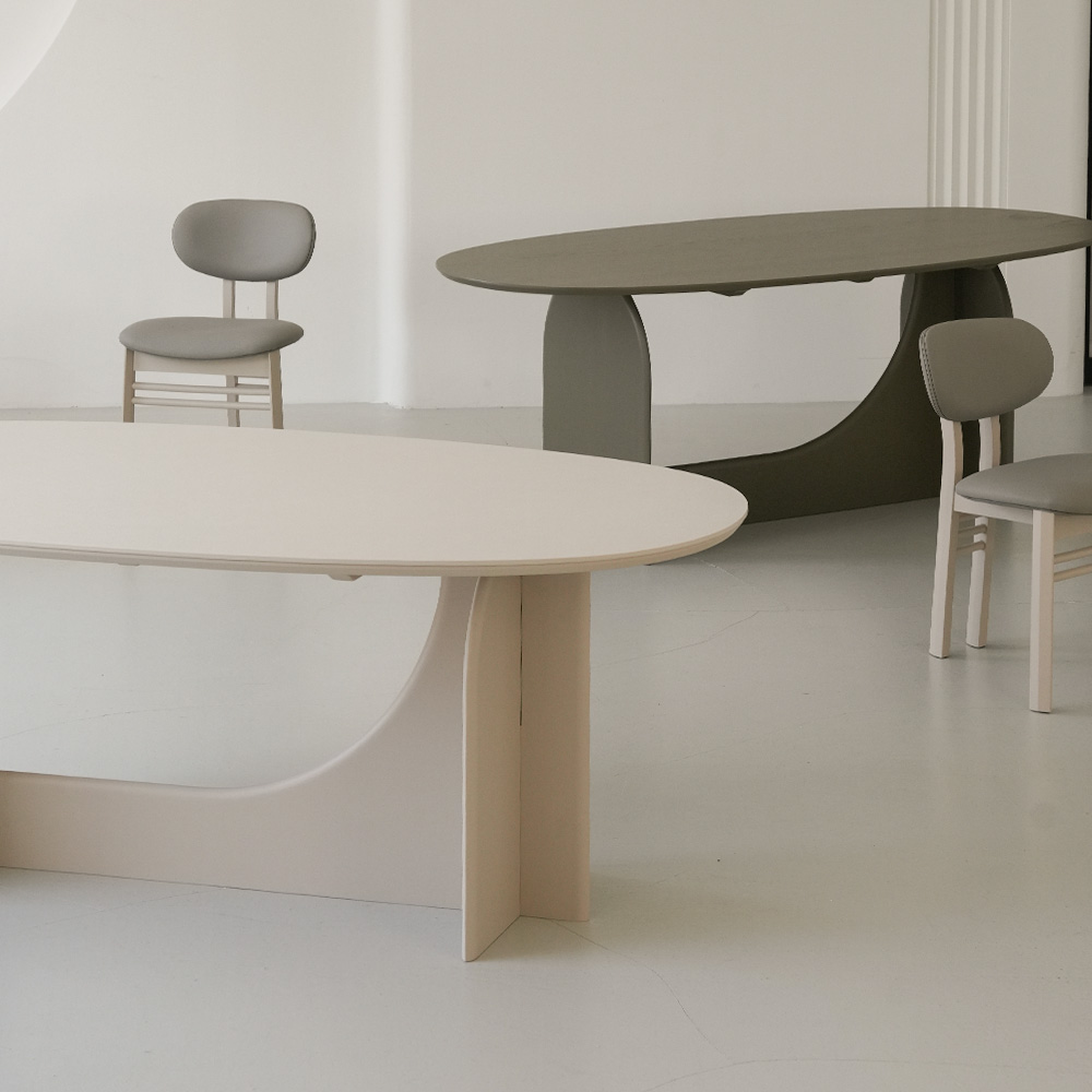 (페스타세일) 라미에스 디온 카키 애쉬 원목 포세린 세라믹 라운드 식탁세트 6인용 2000 의자4 (-4/30)