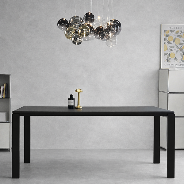 (4월특가) [쿠폰] 세마나 세라믹 사각 블랙 원목 테이블 - 1600x800 / SEMANA Ceramic Wood Table (Black) (~4/30)