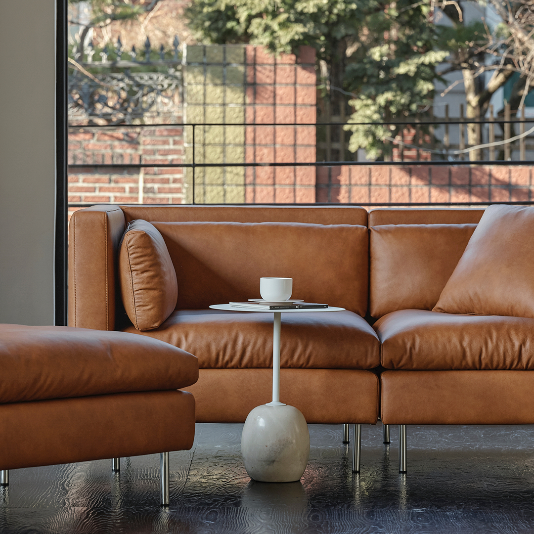 (페스타세일) [파찌홈] 피코 천연 소가죽 모듈 소파 3인