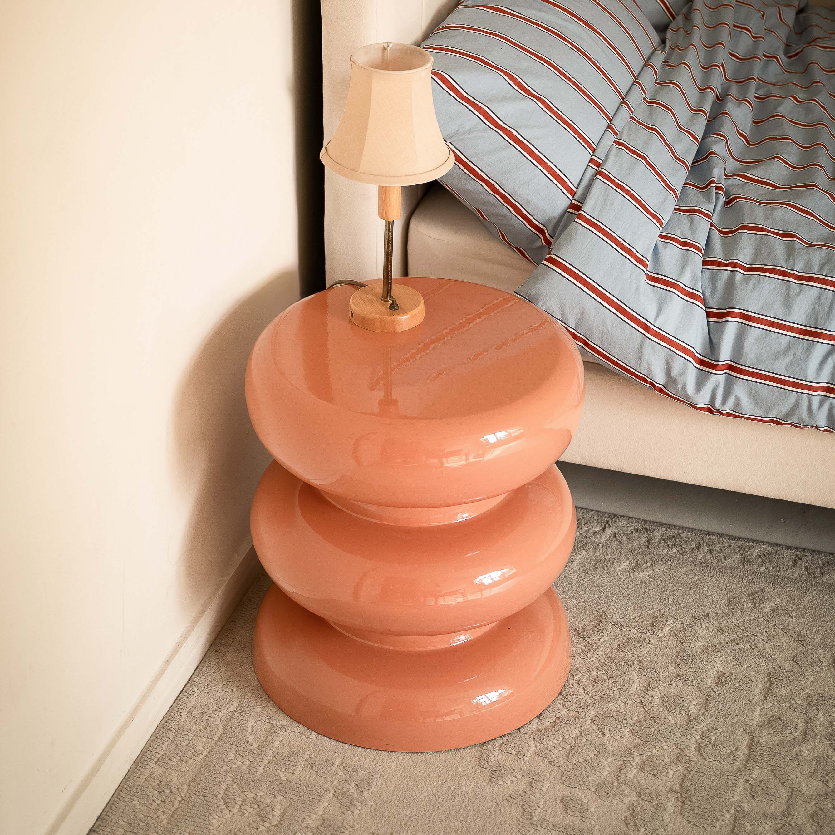 스튜디오딥스 빅 콘토우 아프리콧 사이드 테이블 & 스툴 / Big Contour Apricot Side Table & Stool