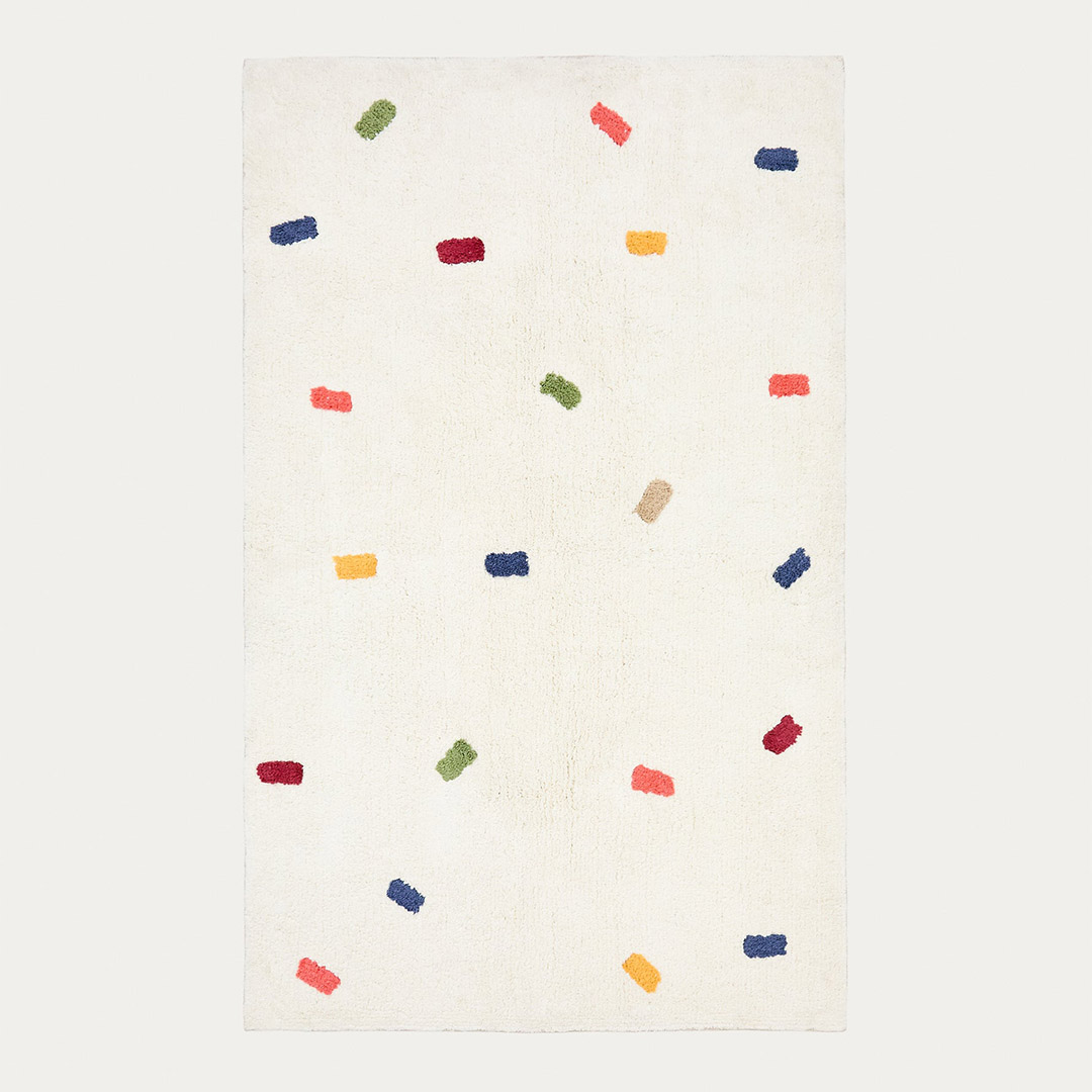 [단독쿠폰] 케이브 EPIFANIA 에피파니아 100% 코튼 프린팅 사각 러그 150x90cm