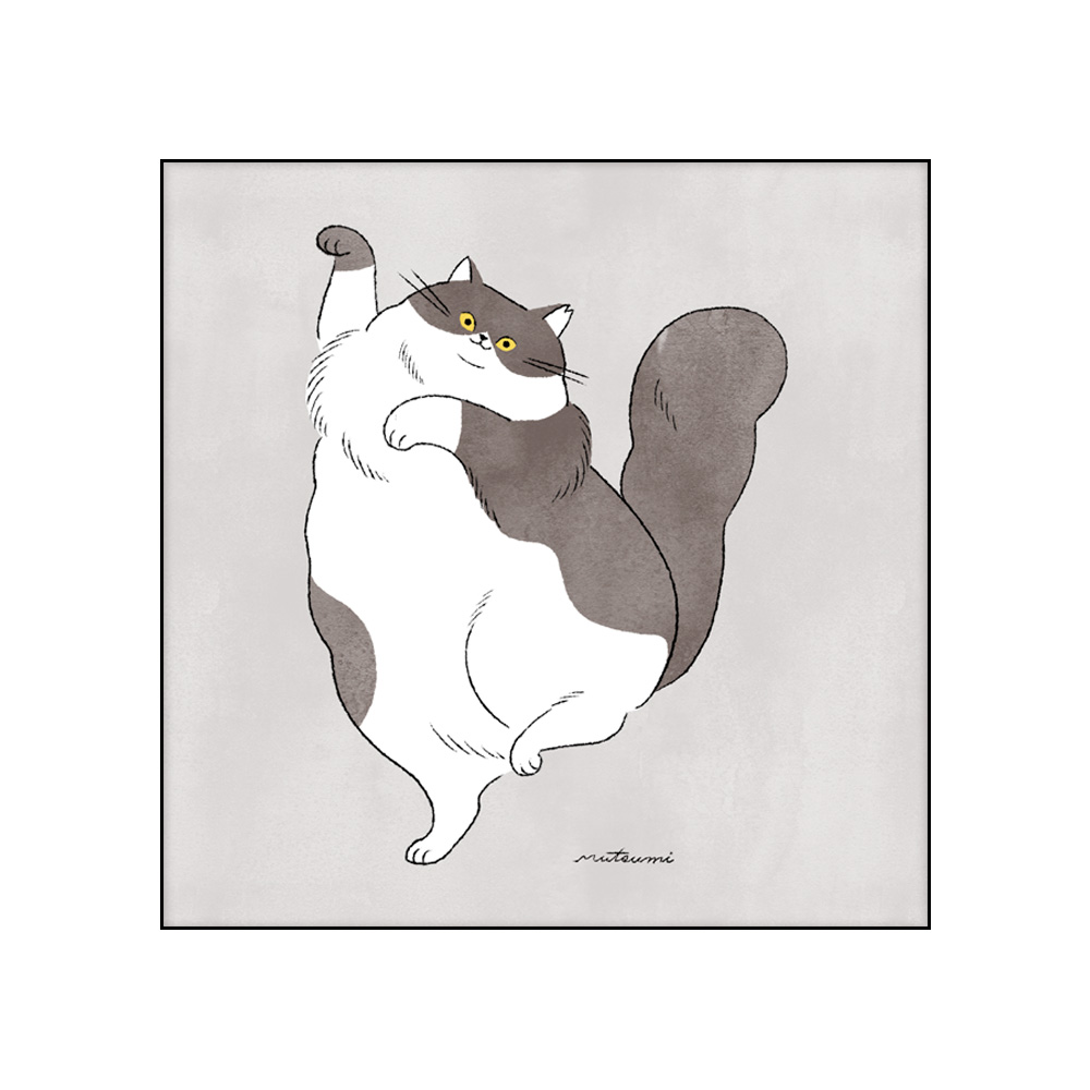 포스터 - 카와무 Dancing Cat 1 (액자포함)
