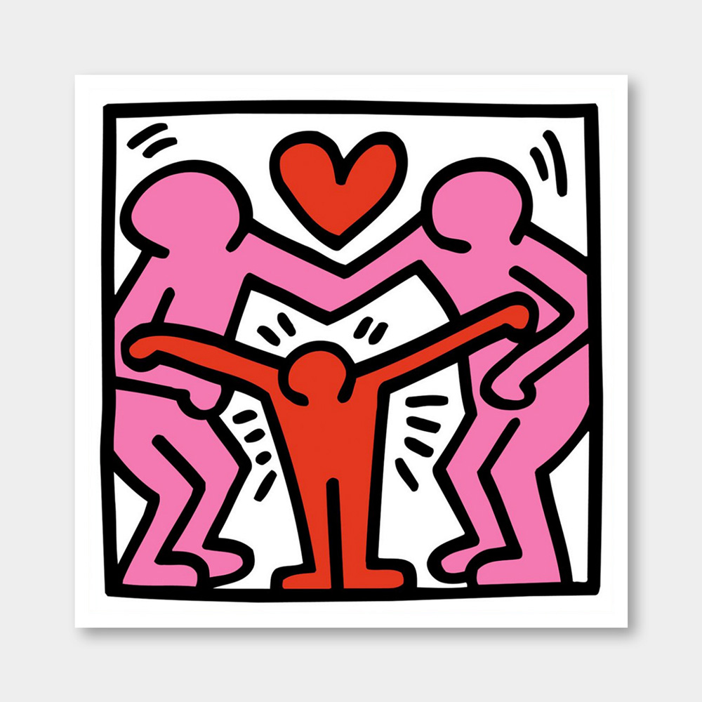 오픈에디션 / 키스 해링 / Untitled (family) (액자포함)