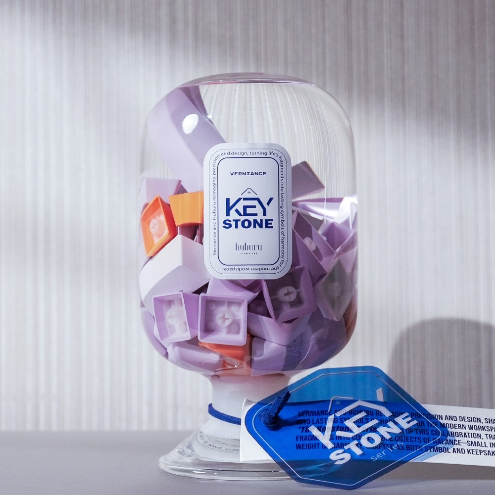 (4월특가) [후후루 X 버니언스] 키스톤 키보드 키캡 오브제 더스크 라일락 선물 조명 워터볼 더스크라일락 M