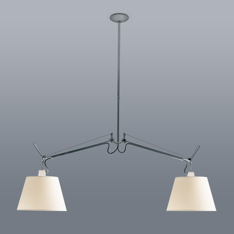 (6월특가) 아르떼미데 톨로메오 바스큘란테 서스펜션 듀브라치 ARTEMIDE Tolomeo basculante suspension due bracci Parchment (전구포함)