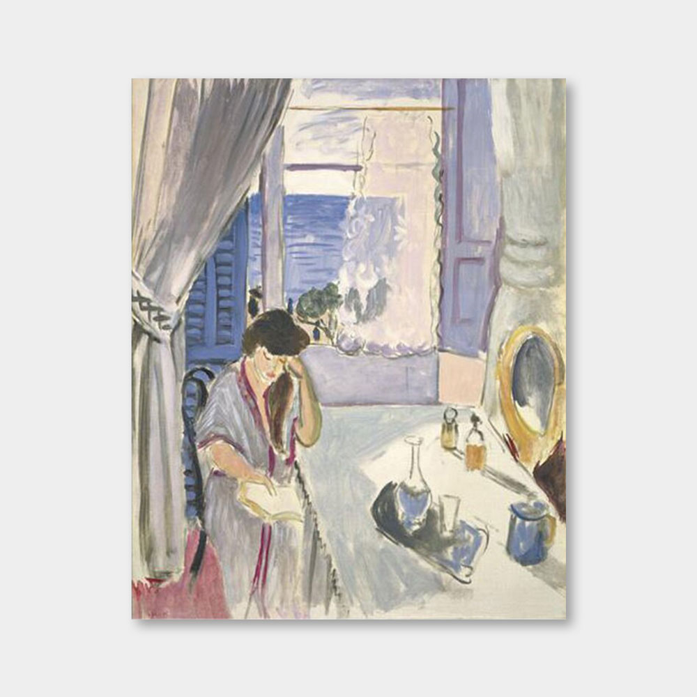 오픈에디션 / 앙리 마티스 / Woman reading at a Dressing Tabel, late 1919 (액자포함)