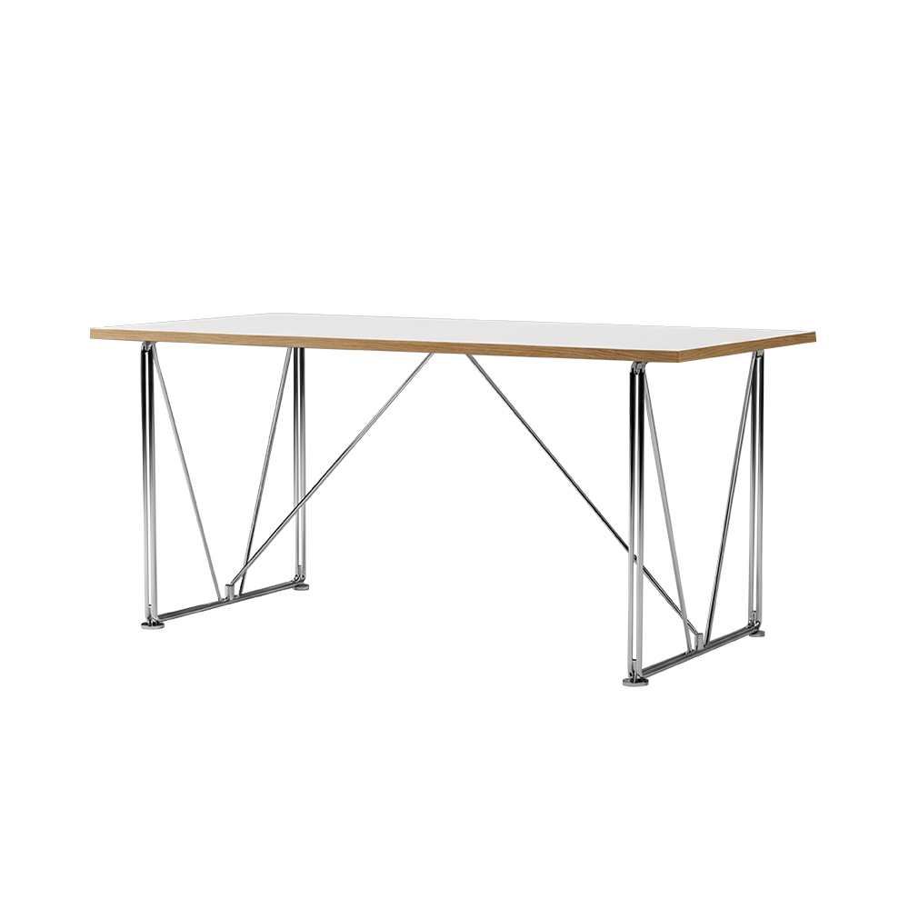 이노메싸 아워 브이 테이블 크바드랏 리얼리 텍스타일/크롬 베이스 INNOMETSA Our V Table Kvadrat Really Textile / Chrome base