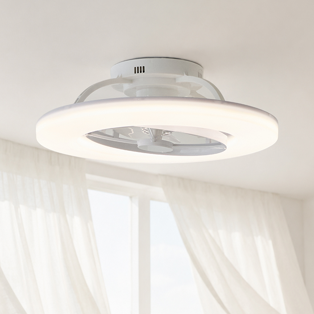(8월특가) 스피아노 에어윈 LED 조명 스윙 실링팬 선풍기 66CM (사계절/타이머/리모컨/BLDC모터/서큘레이터)