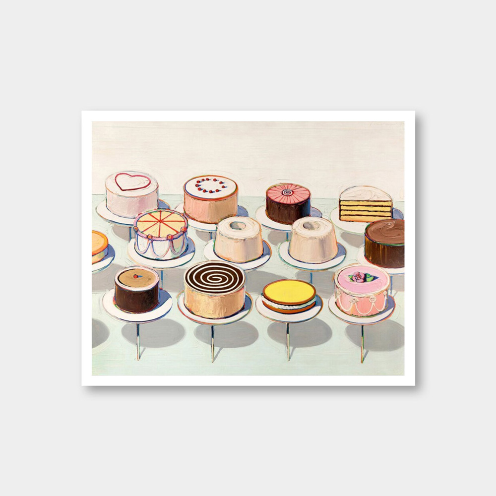 오픈에디션 / 웨인 티보 / 케이크 Cakes, 1963 _small (액자포함)
