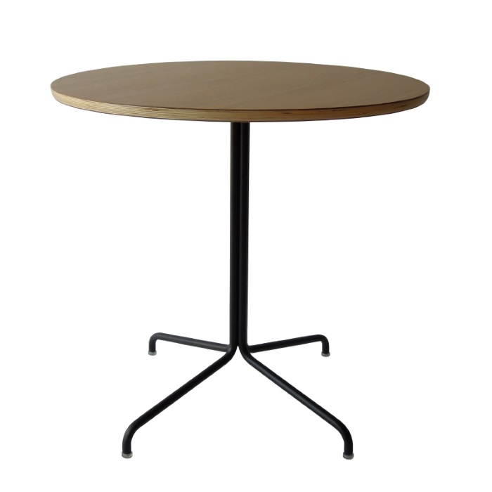 트램 원형 원목 2인 테이블