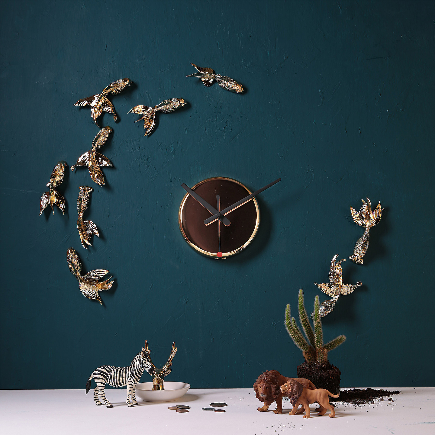 (1월특가) [단독최저] 하오시 골드피쉬 벽시계 - 블랙골드 에디션 / Goldfish X CLOCK - Black Gold (-1/31)