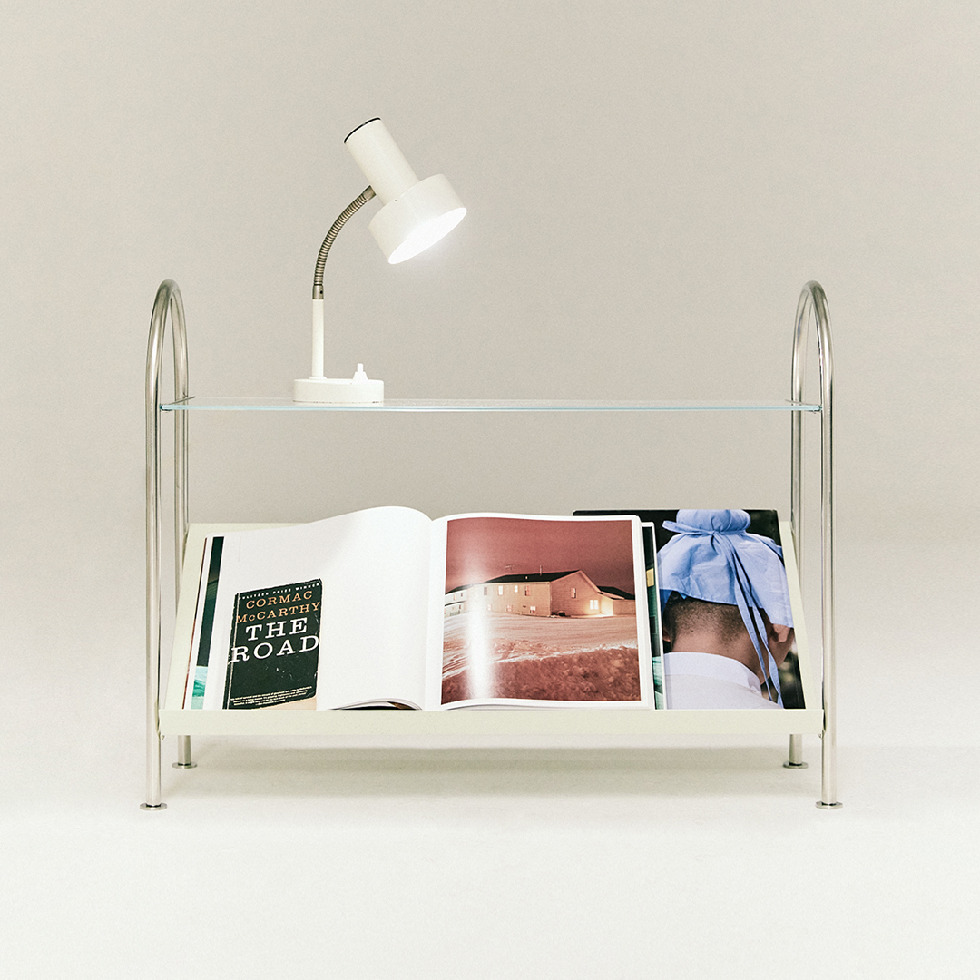 OWUS 아치 북 선반 Arch Book Shelf - Greenish ivory