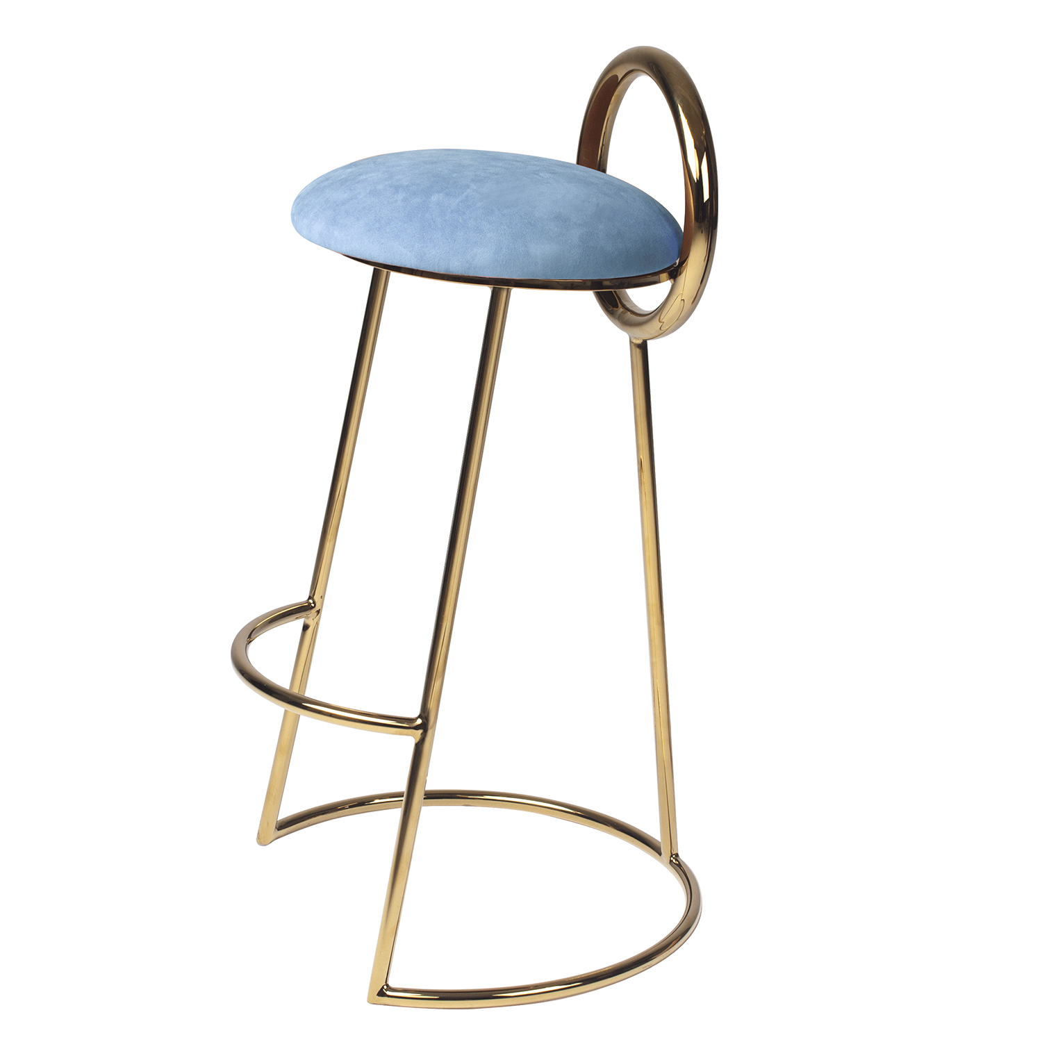 주란 Hoop Bar Stool(gold frame) [사랑의불시착]