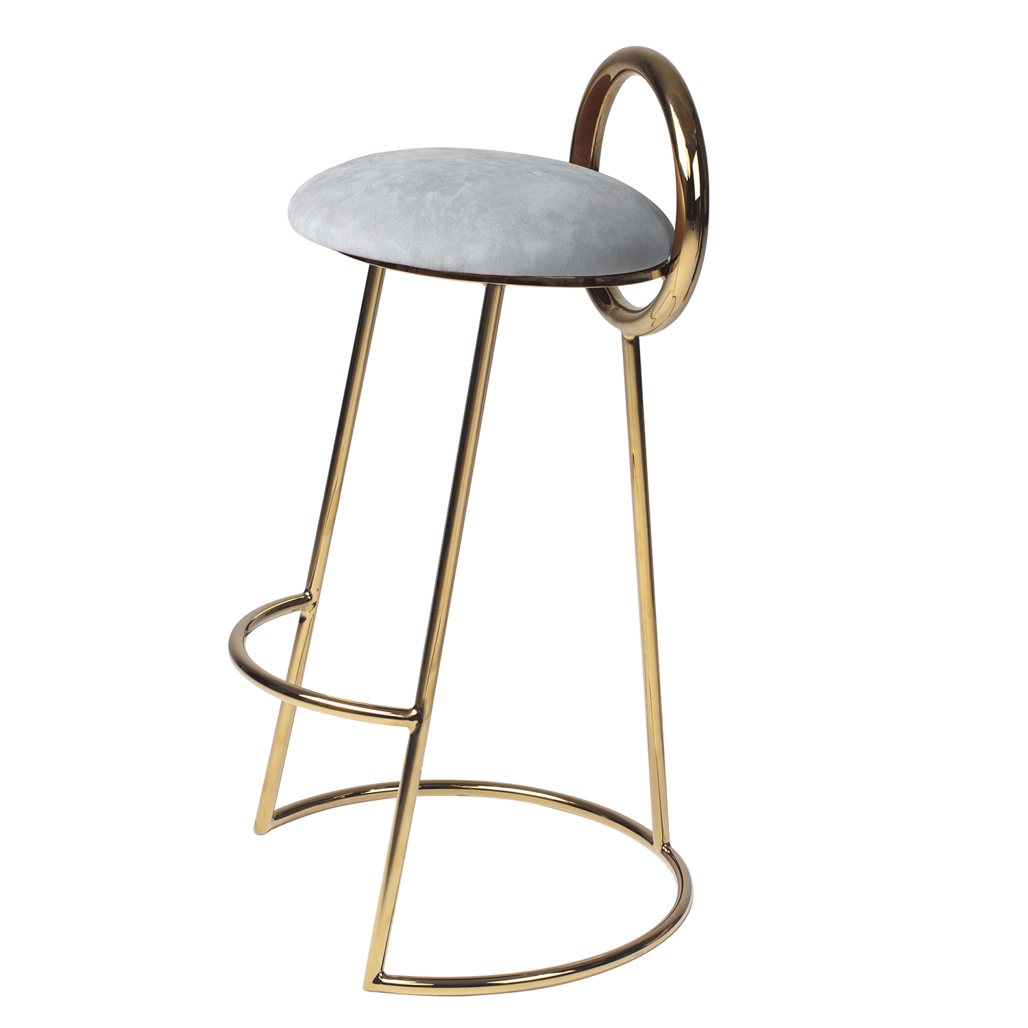 주란 Hoop Bar Stool(gold frame) [사랑의불시착]