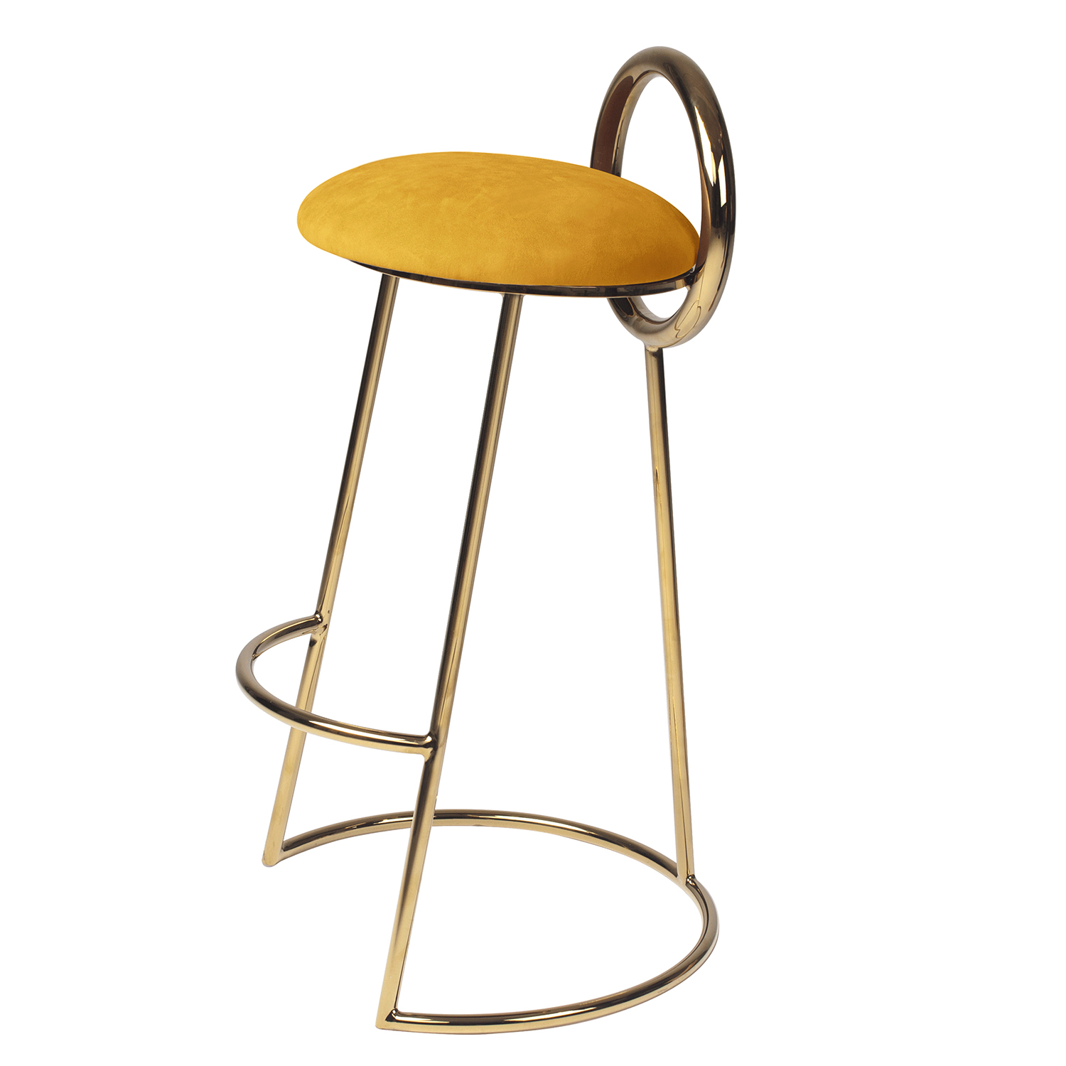 주란 Hoop Bar Stool(gold frame) [사랑의불시착]