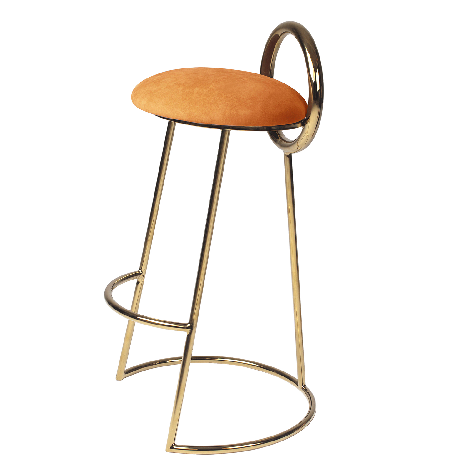 주란 Hoop Bar Stool(gold frame) [사랑의불시착]