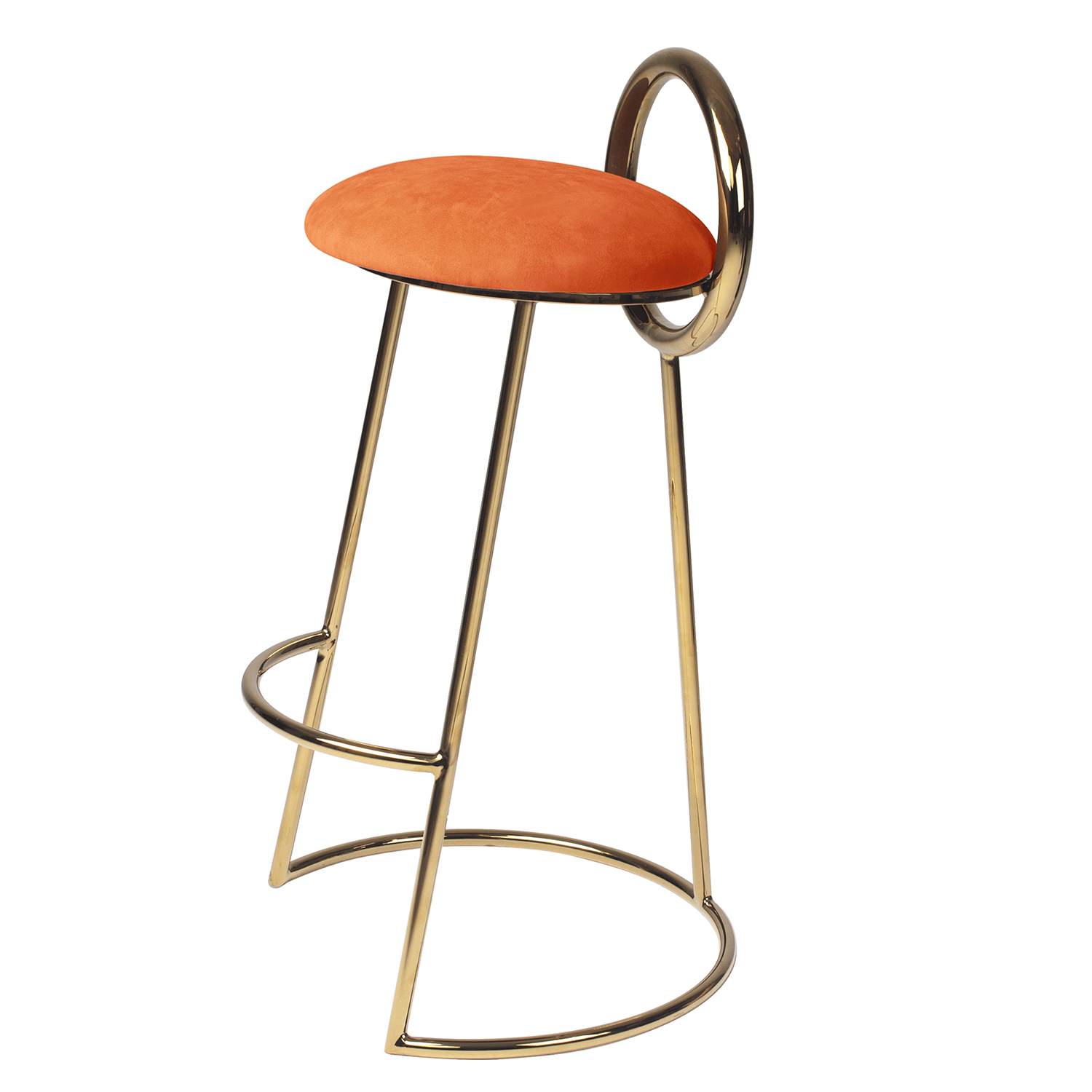 주란 Hoop Bar Stool(gold frame) [사랑의불시착]