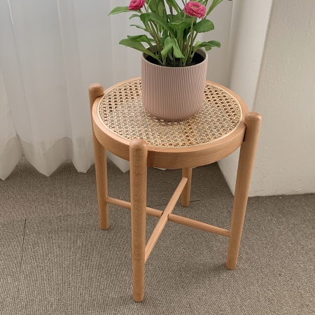 (5월특가) 바미르 cane round stool (케인 라운드 스툴)