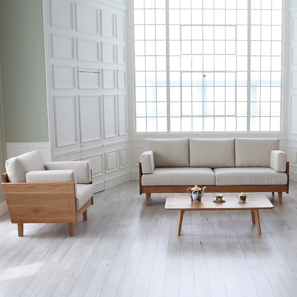 타임앤타임 TIME AND Furniture LVMH-08 Oak Sofa soft beige [2% 적립]