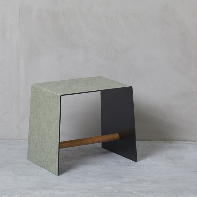 린드디엔에이 가죽스툴 Leather Stool, Hippo Olive Green