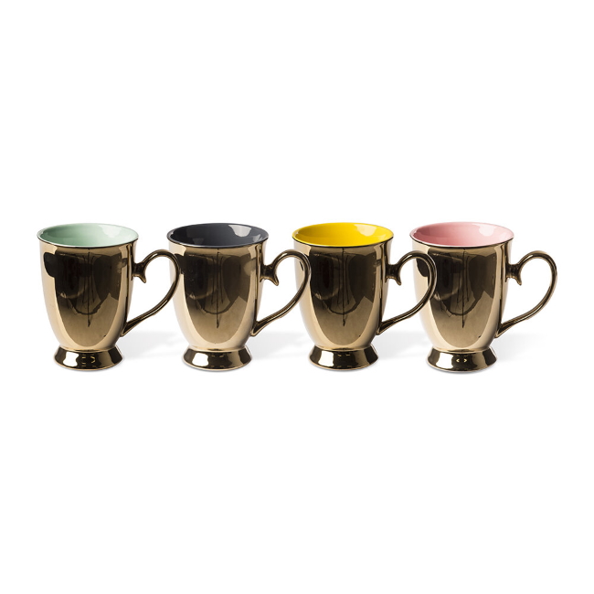 폴스포턴 글레이즈드 머그 세트 Glazed Mug (Set of 4) Legacy Gold