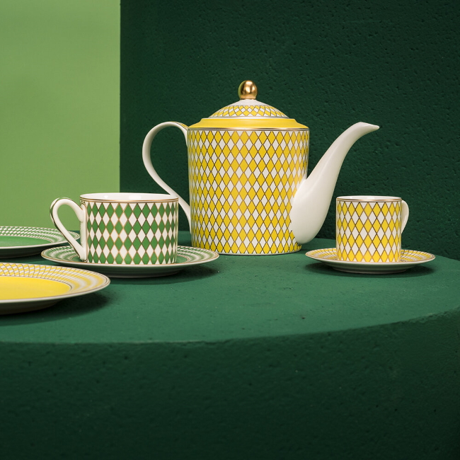 폴스포턴 체스 티컵&소서 Chess Tea cup & Saucer (Set of 4)