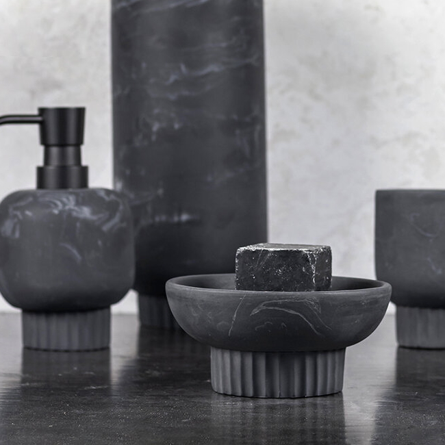 메테디트메르 애티튜드 비누받침 Attitude Marble Stone Soap Dish Black