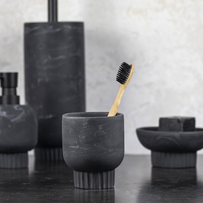 메테디트메르 애티튜드 칫솔홀더 Attitude Marble Stone Toothbrush Holder Black