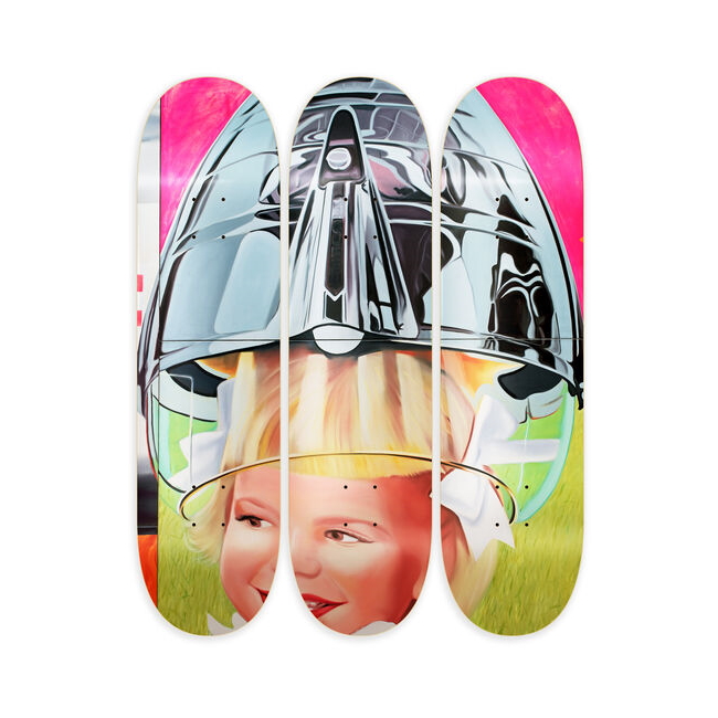 제임스 로젠퀴스트 James Rosenquist F-111 Girl Skateboard Triptych (LIMITED EDITION)