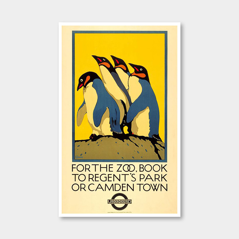 오픈에디션 언더그라운드 For the Zoo, book to Regent’s Park, 1921 빈티지 포스터 (액자포함) [3% 적립]