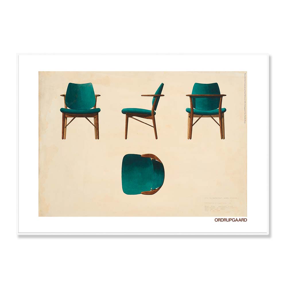 자리스튜디오 포스터 핀 율 Finn Juhl - Chair for restaurant at Hotel Richmond, 1965 (액자포함) [3% 적립]