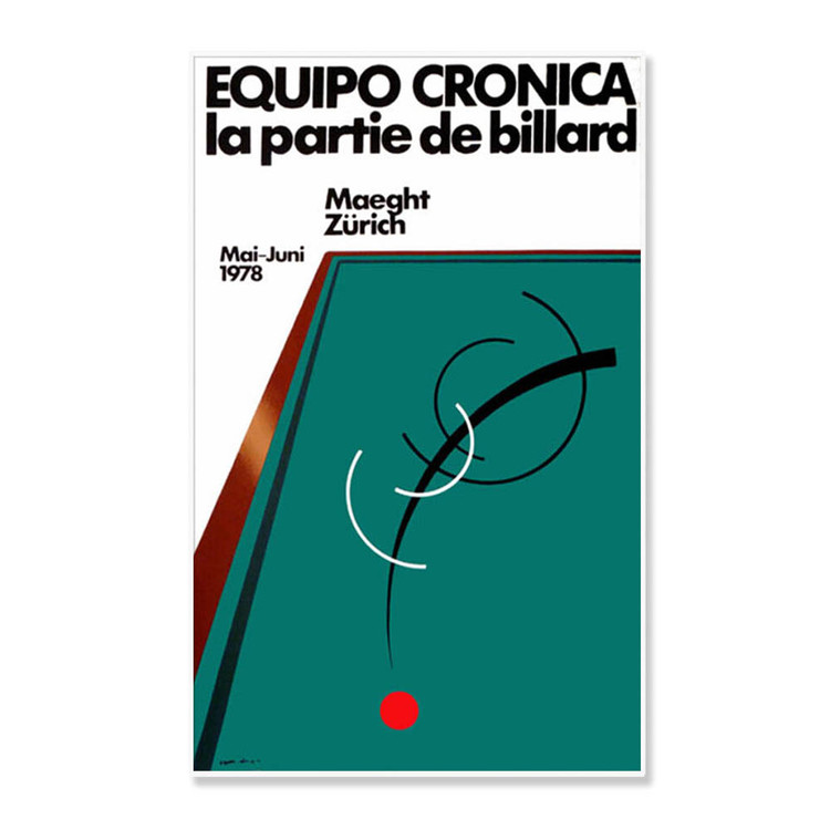자리스튜디오 포스터 에퀴포 크로니카 Equipo Cronica - LA PARTIE DE BILLARD (액자포함) [3% 적립] (입고미정)