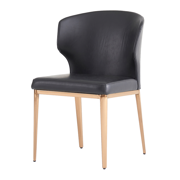 앰버 가죽 디자인 의자