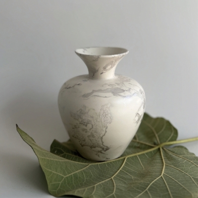 [플레인세라믹] 디노스 베이스 화병 Dinos Vase (Pebble gray_matt)