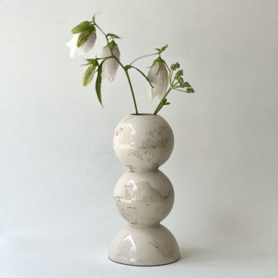 [플레인세라믹] 라운드앤라운드 베이스 화병 Round & Round (Taupe)