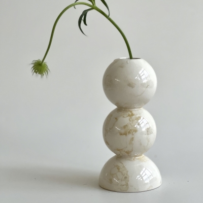 [플레인세라믹] 라운드앤라운드 베이스 화병 Round & Round (Sanded)