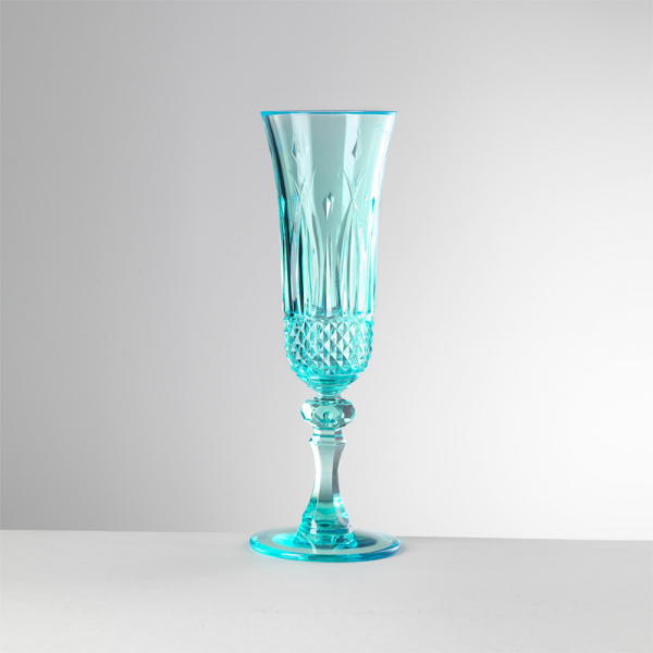 마리오루카지우스티 아크릴 샴페인 플루트 Italia Acrylic Champagne Flute Turquoise